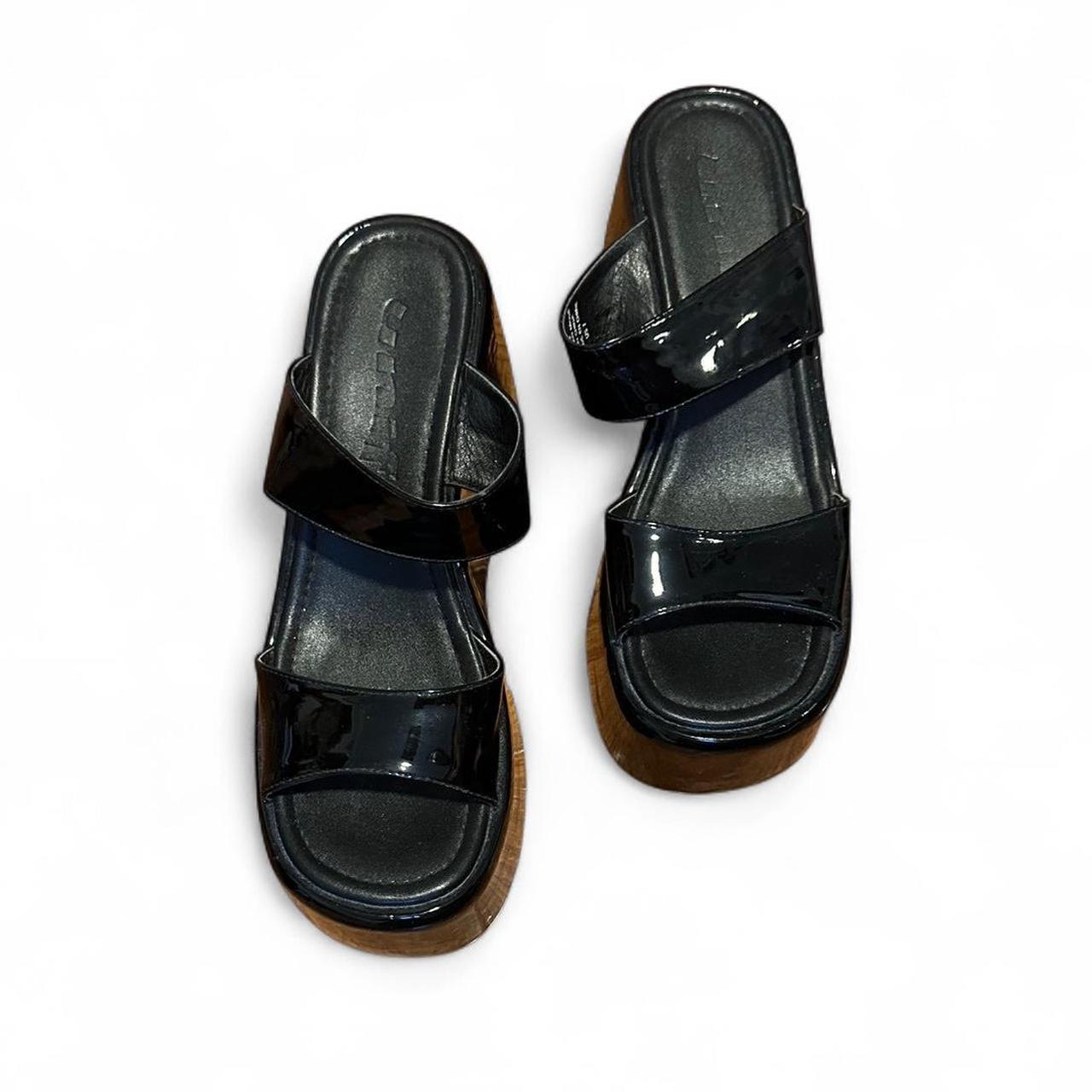 UNIF Women's Slides - Black - US 7 – unif shiny b… - image 5