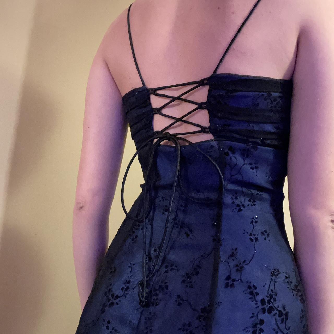 Morgan Women's Black and Purple Dress (3)