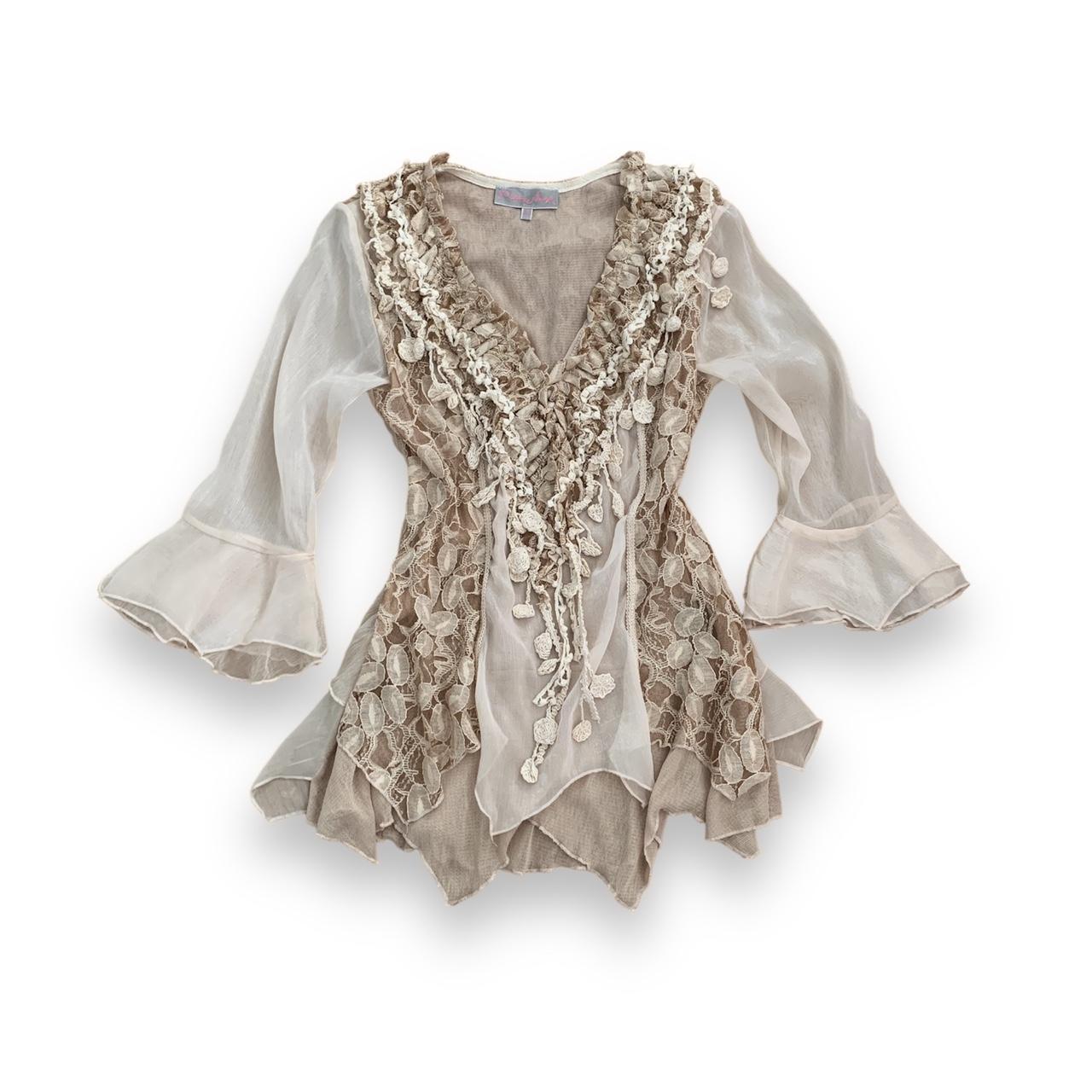 White Lace Ruffle Corset Top - Angelic Belle