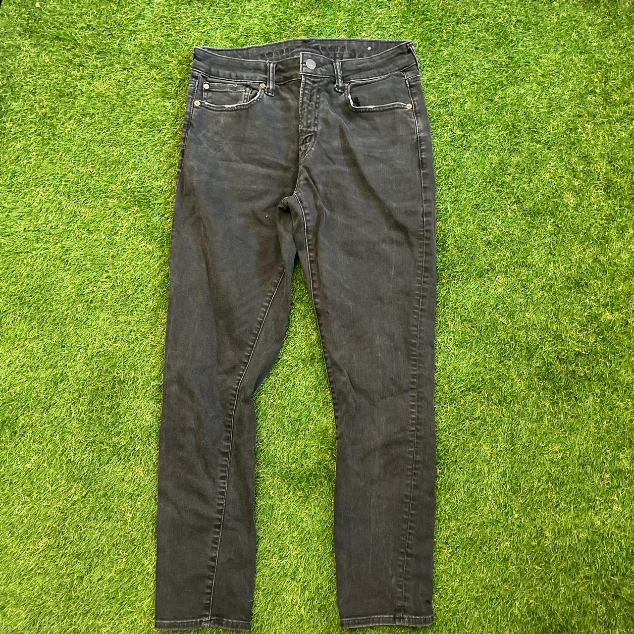 American Eagle Men's Black Jeans Depop