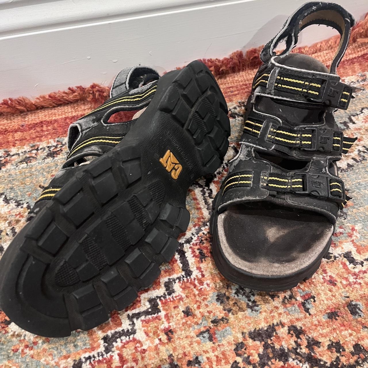 CAT Caterpillar work sandals. Honestly strangest