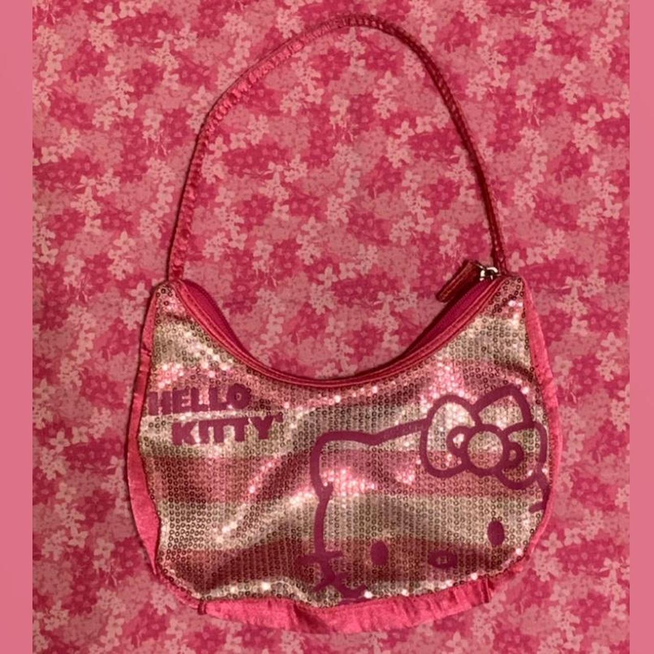 Vintage Silver and Pink Fur Hello Kitty Handbag Hello Kitty 
