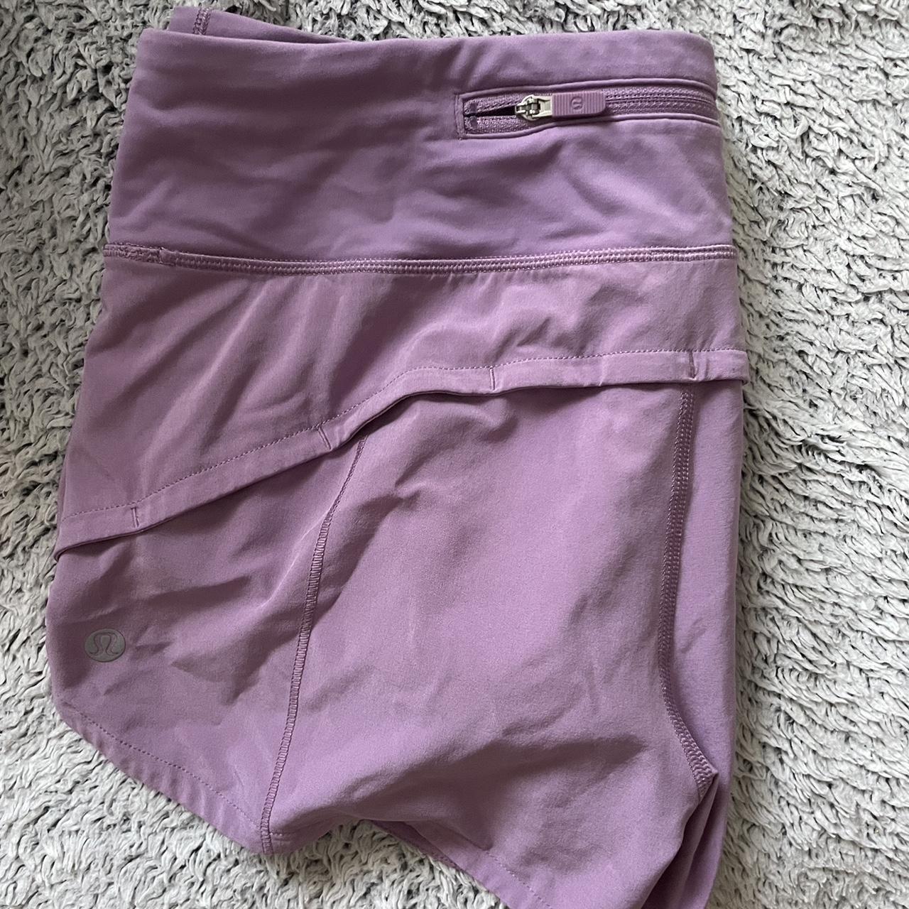 Lululemon size 6 purple shorts - Depop