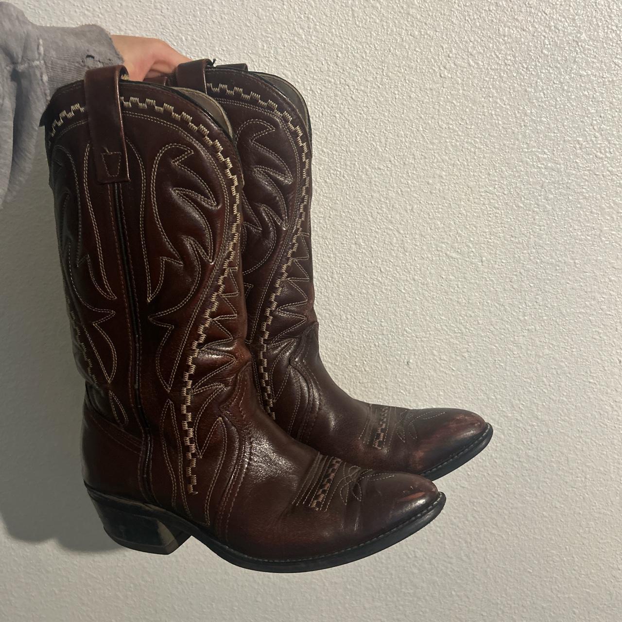 vintage 90s cowboy boots size isn’t on the boots i... - Depop