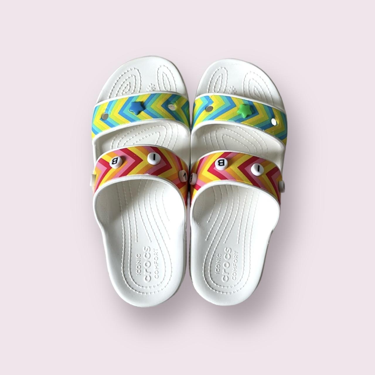 Classic Crocs Festival Vibes Sandal Slides Rainbow. Depop