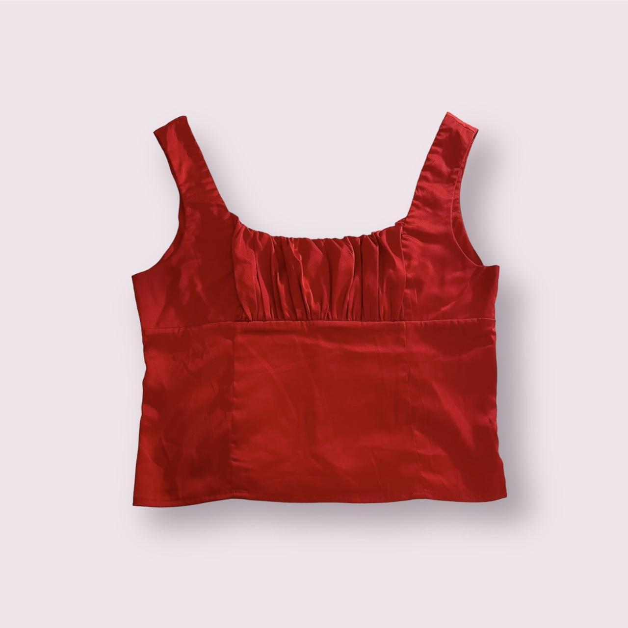 Red Bustier Crop Top