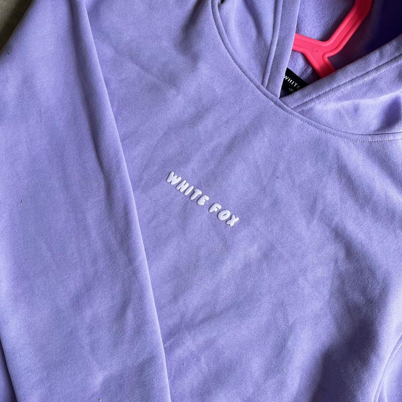 Women's Purple and White Hoodie | Depop