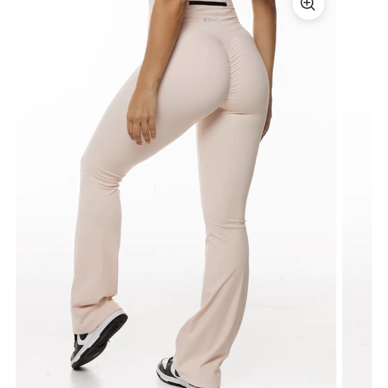 echt flared scrunch leggings in blush size xxs,... Depop