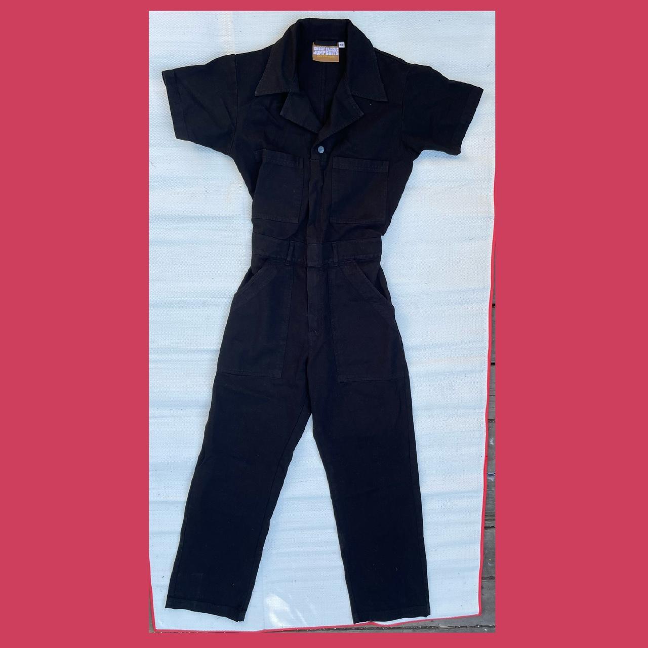 Size Xs Big Bud Press Short Sleeve Jumpsuit In Black Depop