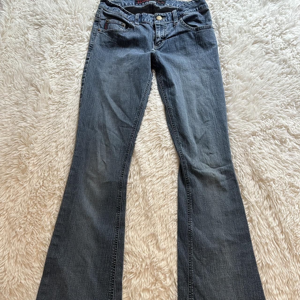 Y2k flare mudd jeans Waist width is 12.5... - Depop