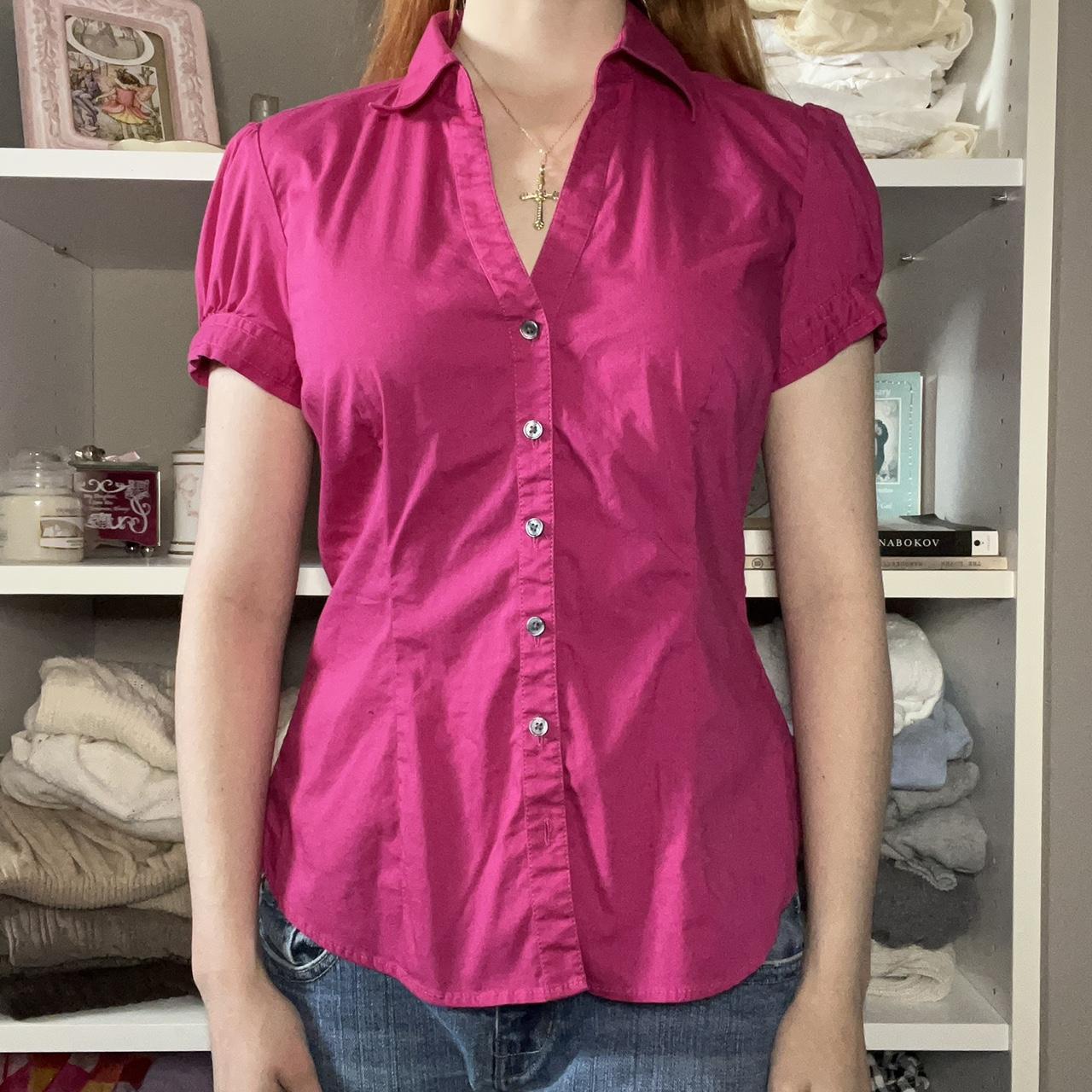 hot pink blouse womens