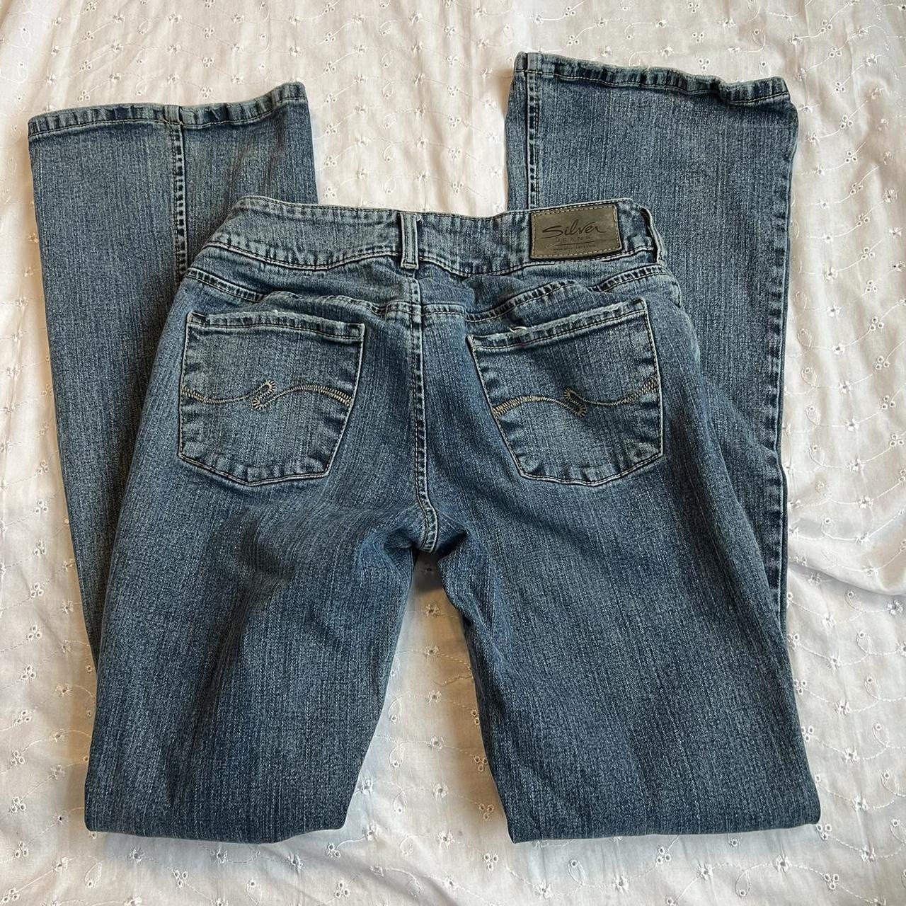 2000s silver jeans Please check measurements, runs... - Depop