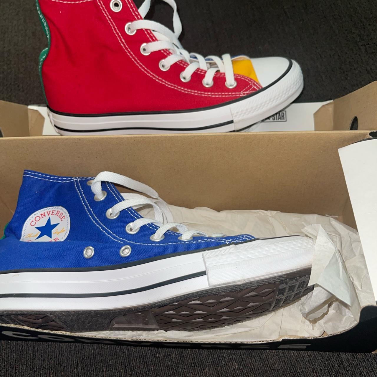 Yellow red blue on sale converse