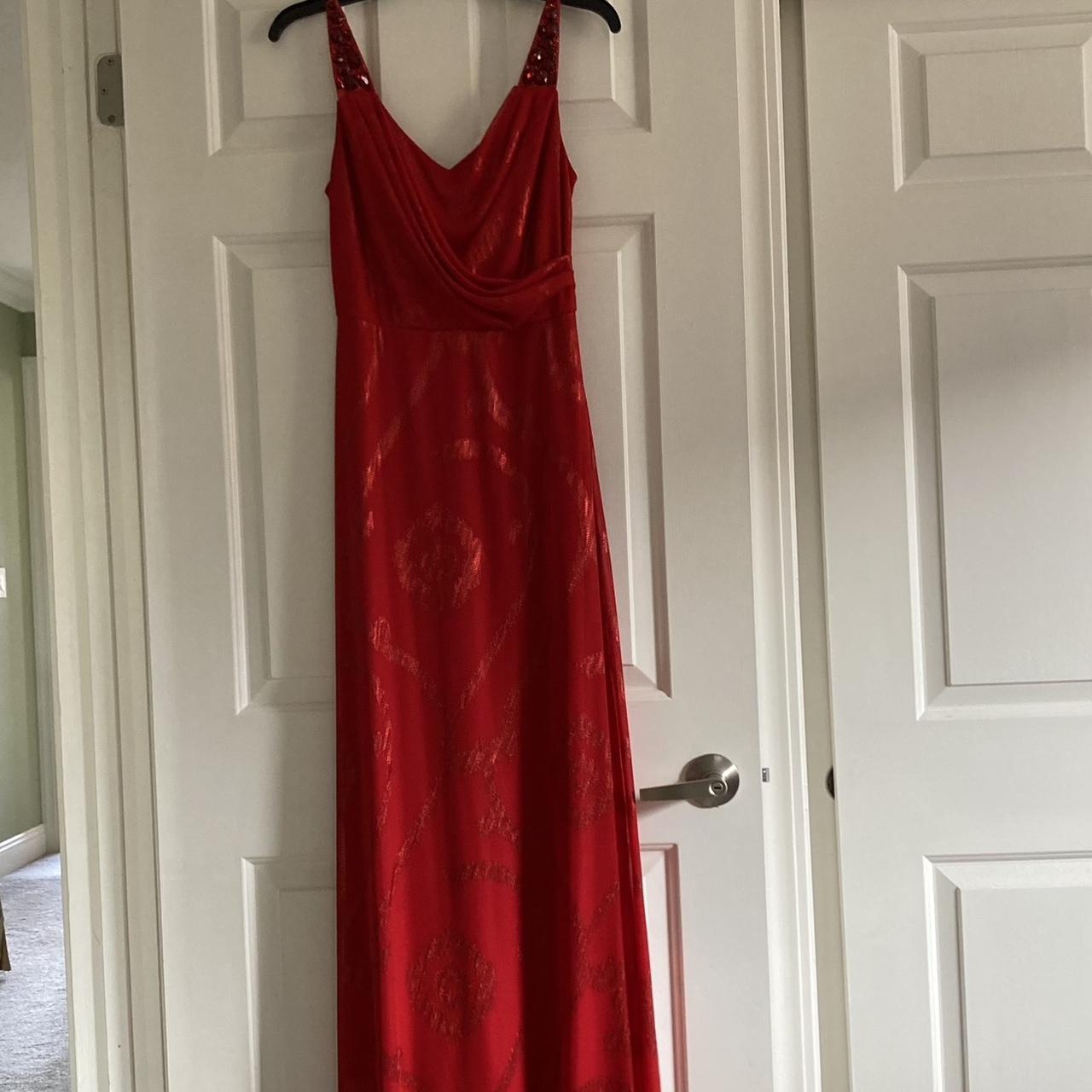 Red prom dress size women’s 7-8 My sister wore this... - Depop