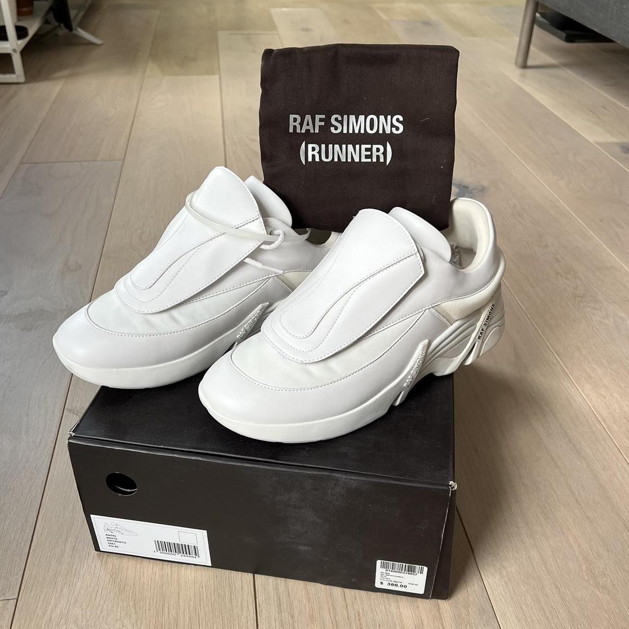 Raf Simons Antei Runners White Leather EU40 Brand. Depop