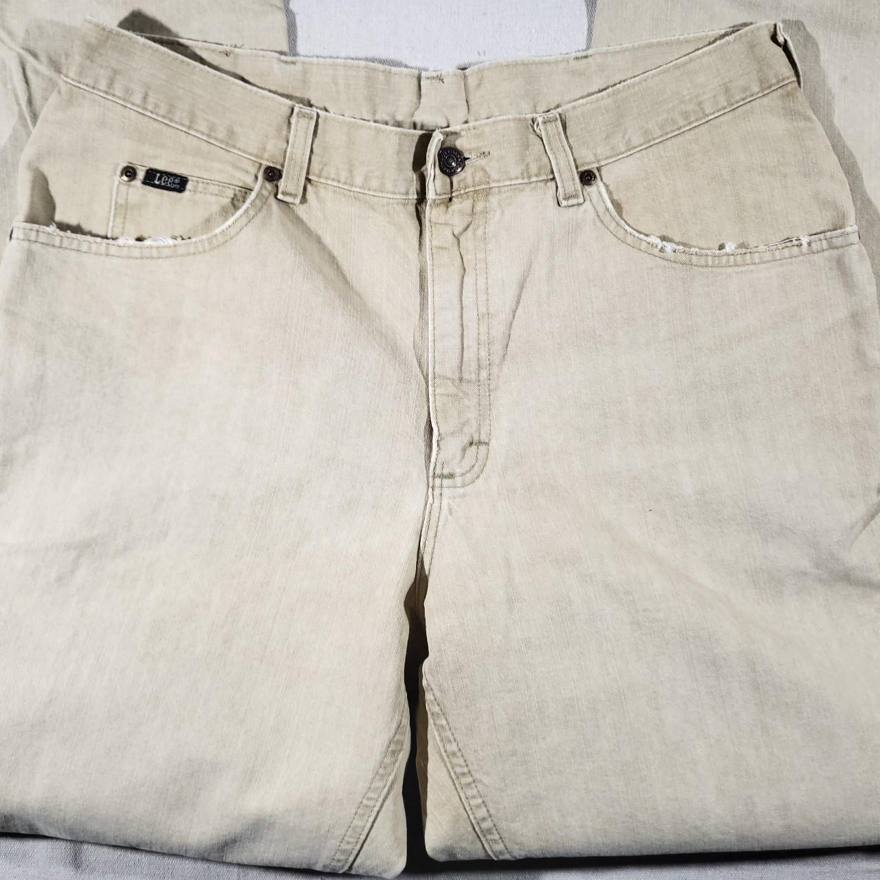 Lee Men's Cream Jeans | Depop