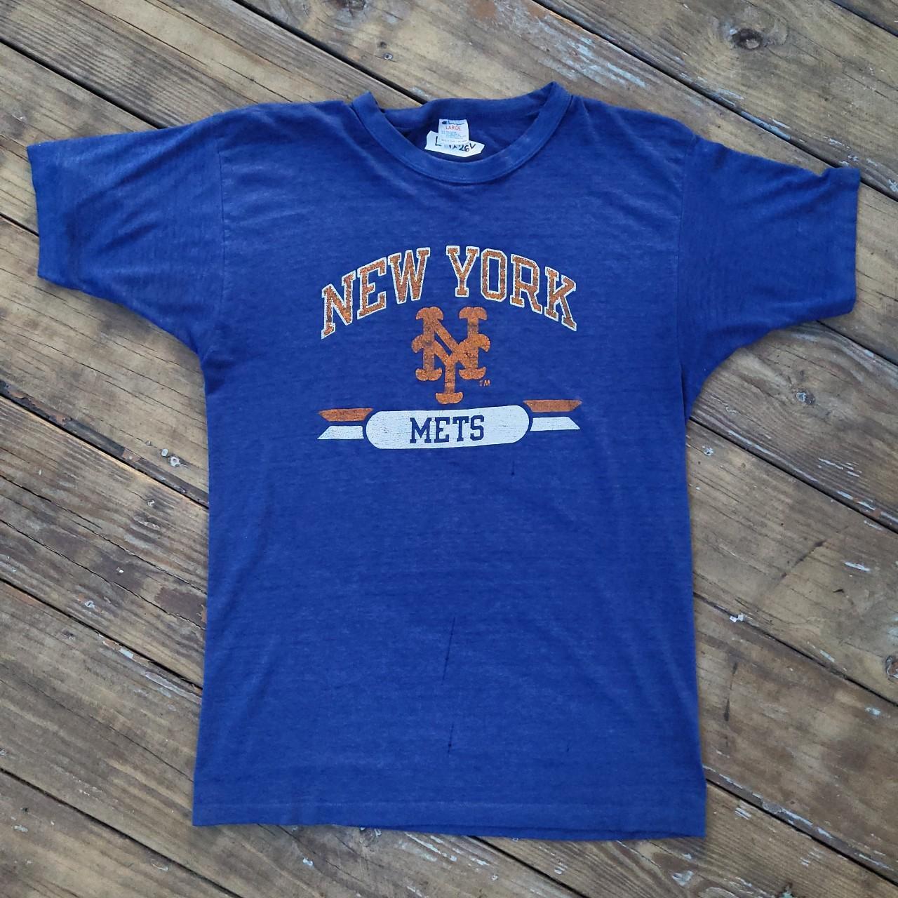 80s Champion New York Mets Grey T-Shirt