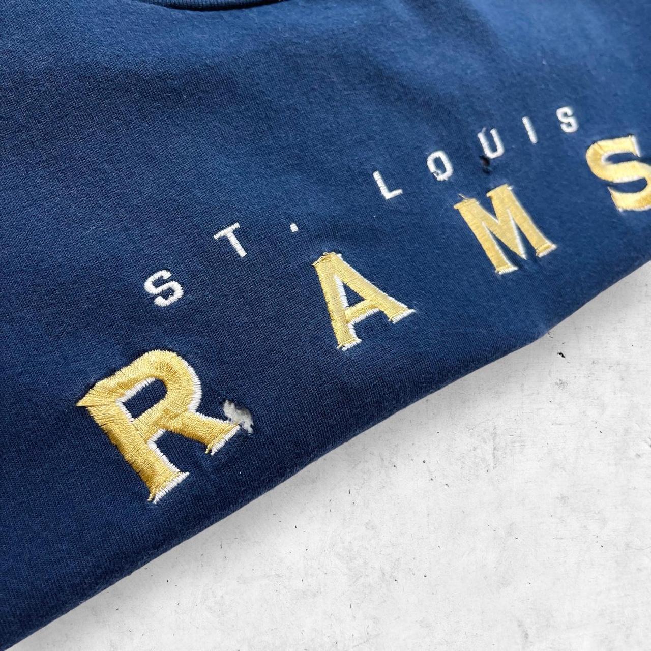 Vintage 1990s St Louis Rams Ringer Crew from Lee Sport - Size XXL