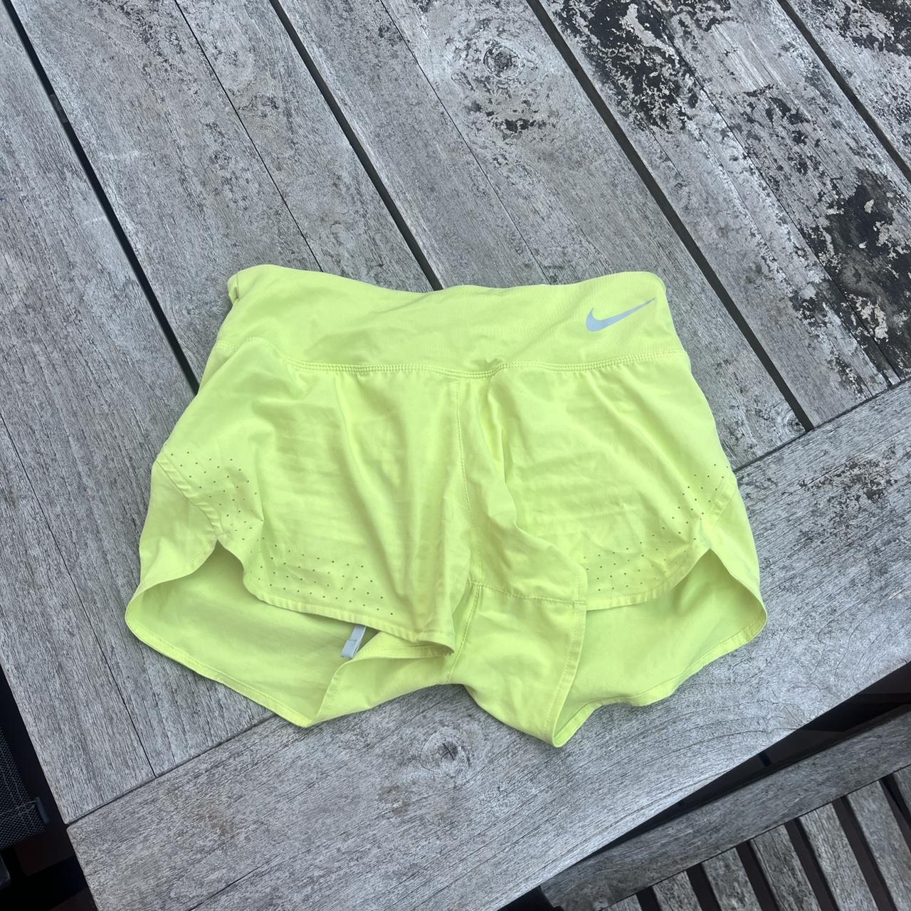 lime green nike shorts super cool colour Depop