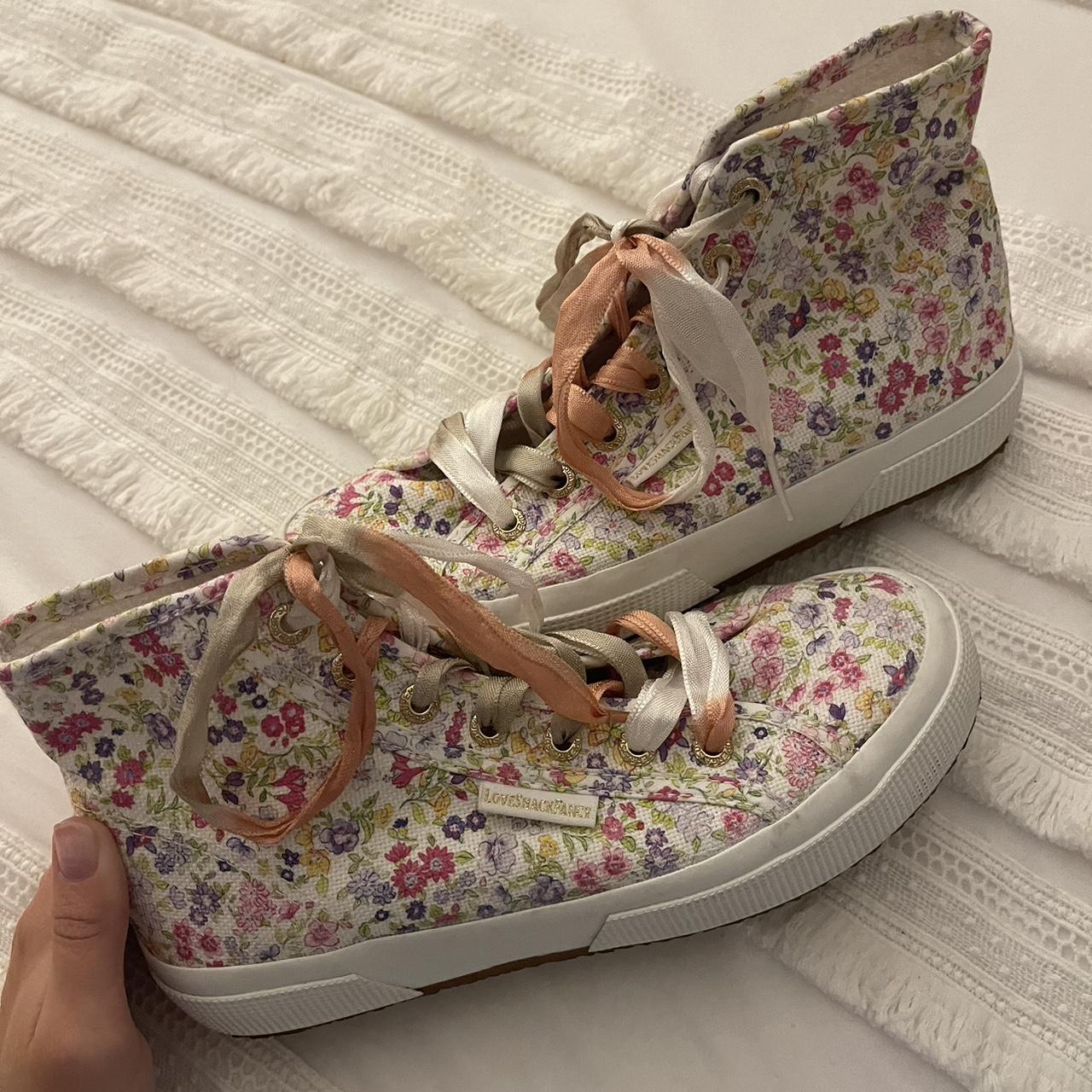 Loveshackfancy x Superga high top sneakers. Amazing... - Depop