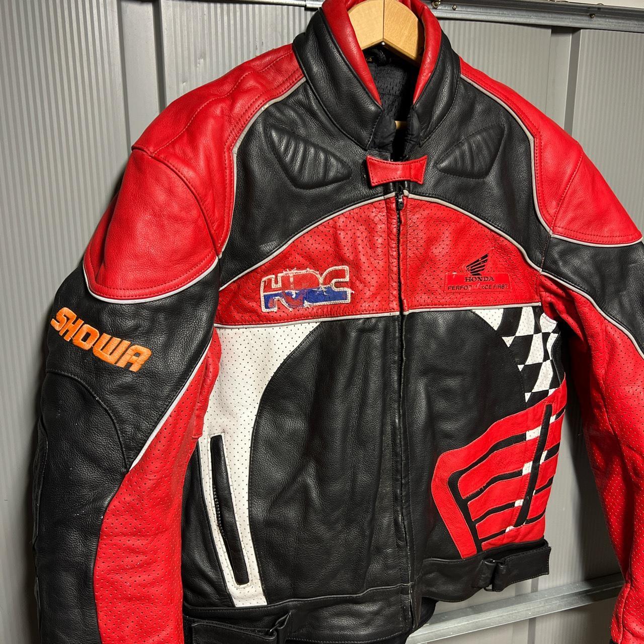 Vintage Y2K Honda Motorcycle Racing Leather Jacket... - Depop