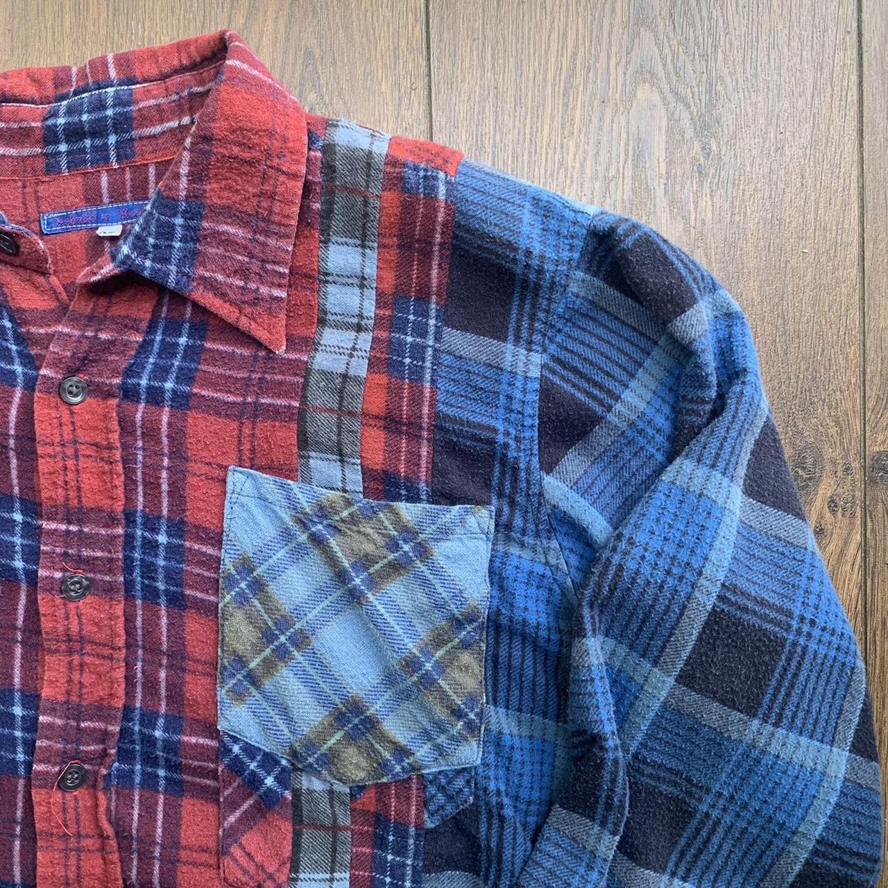 Needles rebuild flannel shirt Size XS (TTS M... - Depop