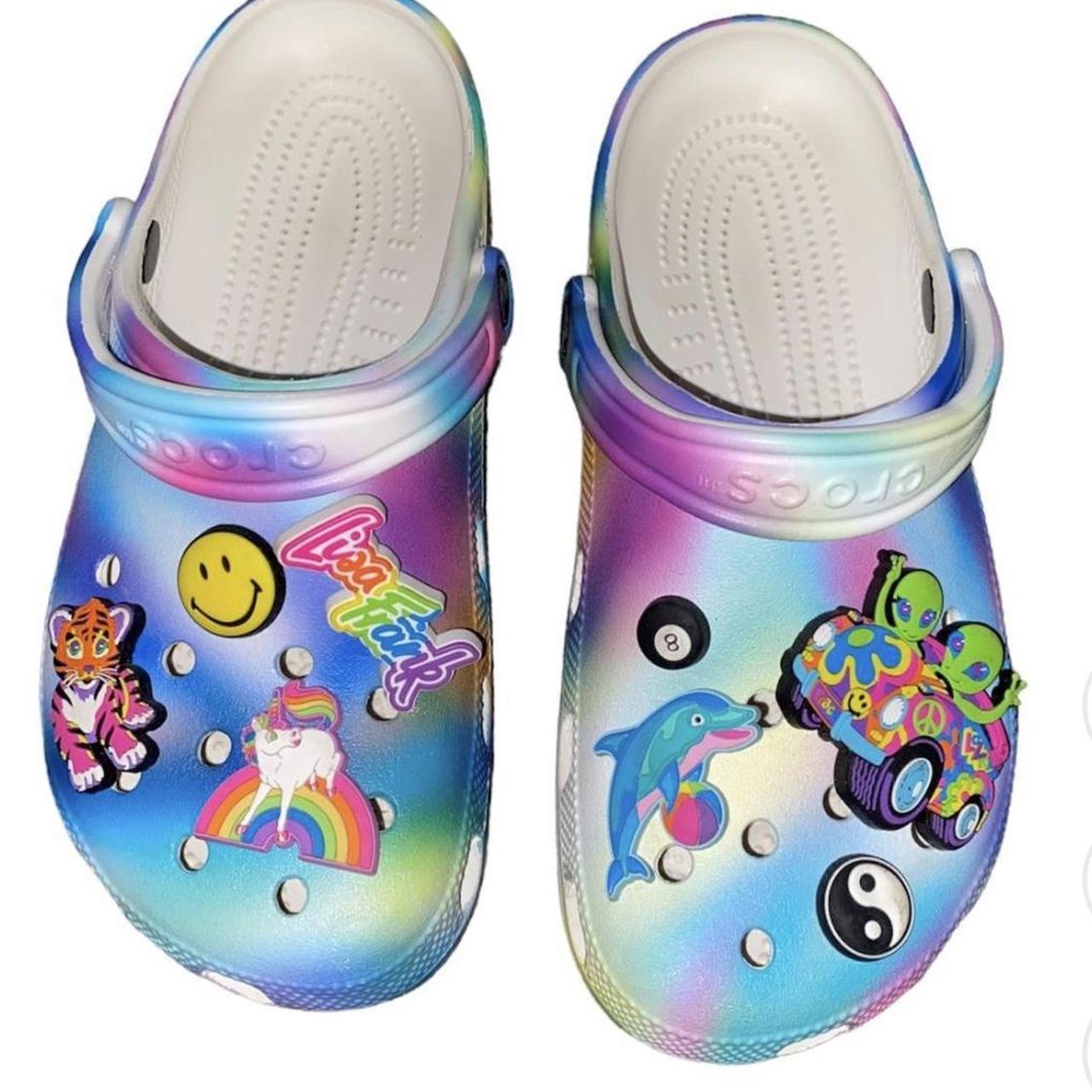 Lisa Frank X Crocs Classic Clog Shoes Neon - Depop