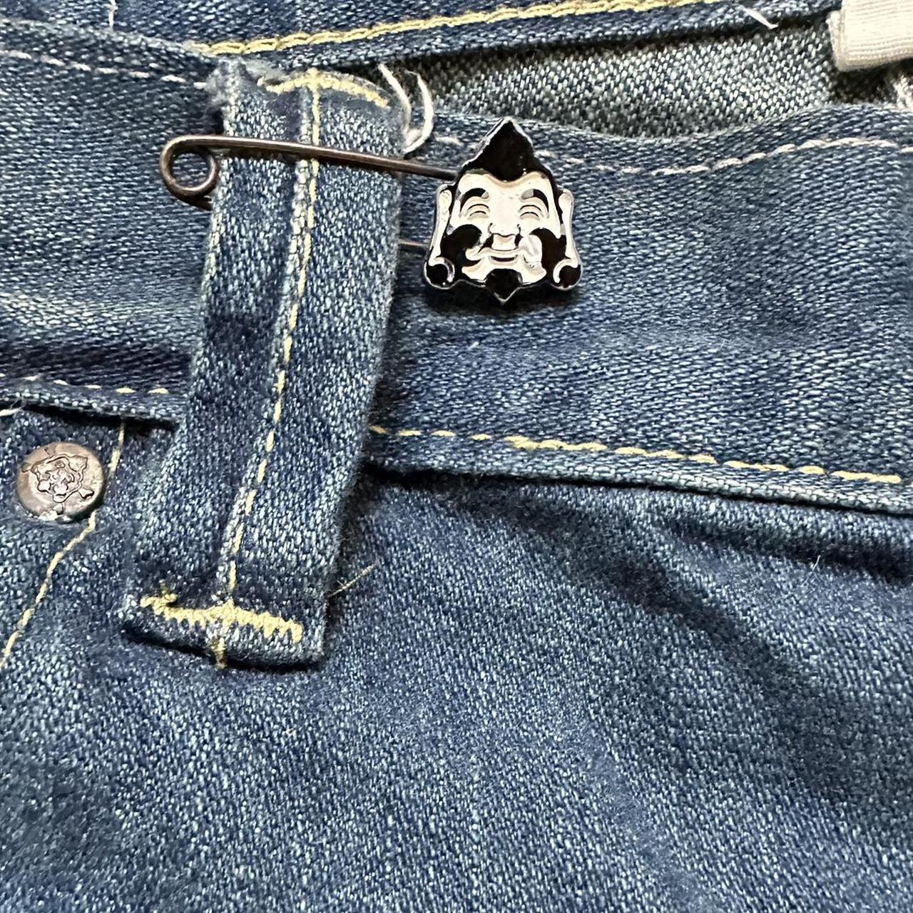 Evisu Men's Blue Shorts | Depop