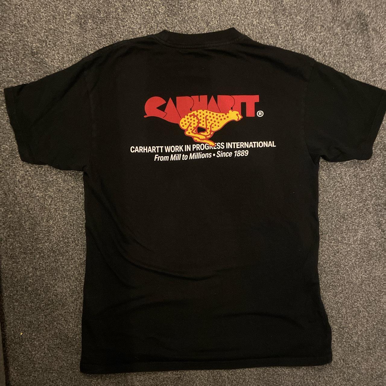 Black carhartt graphic t-shirt - Depop