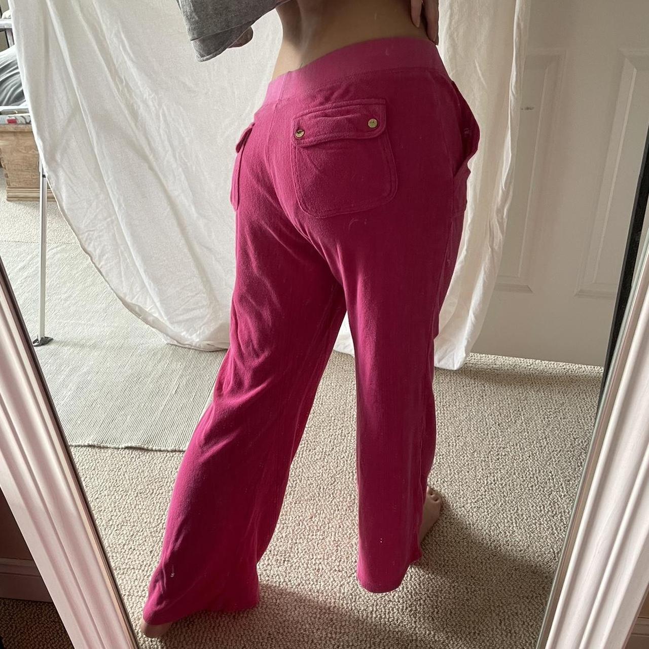 Y2K velour juicy couture hot pink pants with JUICY