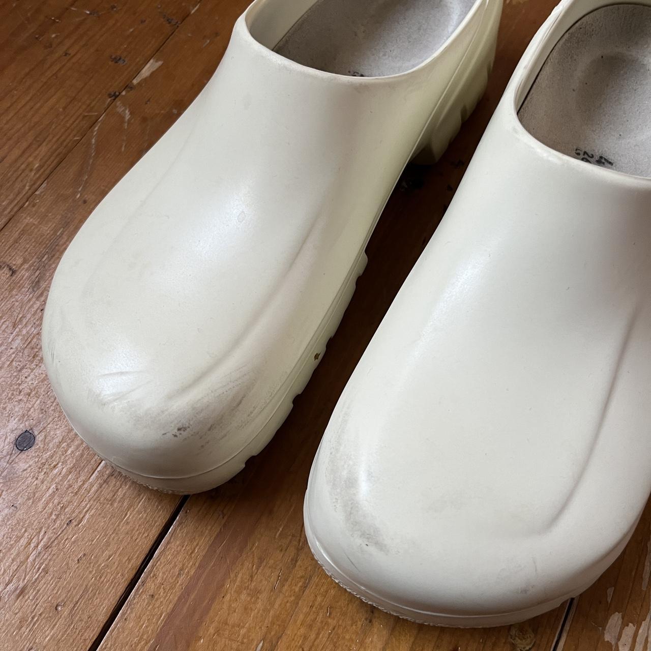 Birkenstock A630 slip on clog in white. Hardly worn | Depop