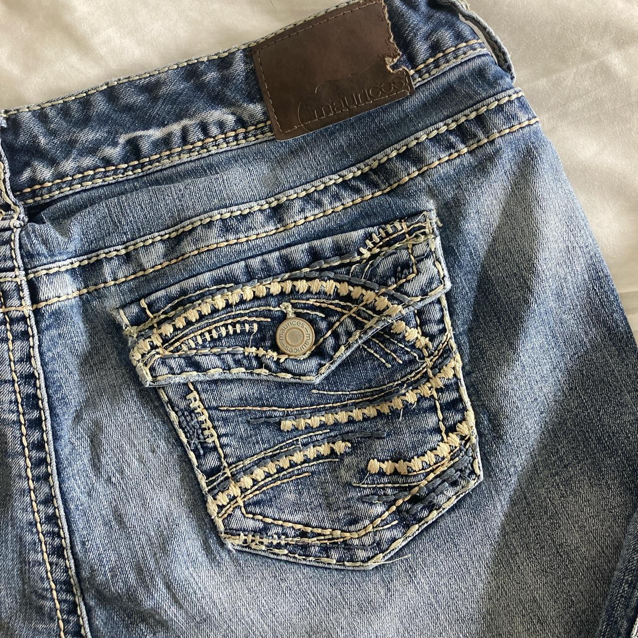 Maurices mid-rise stitch design boot cut jeans -Size... - Depop