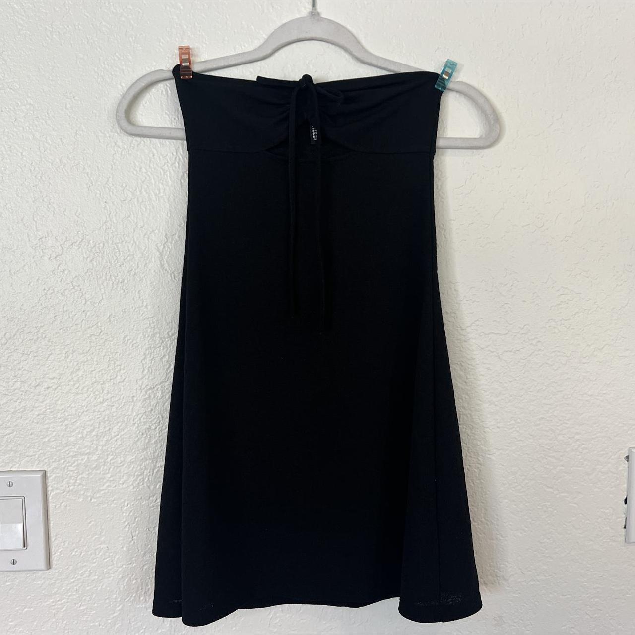 Perfect little black dress, mini and strapless with... - Depop