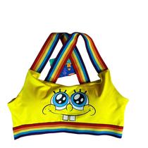 Hot Topic SpongeBob SquarePants Rainbow Sports Bra - Depop