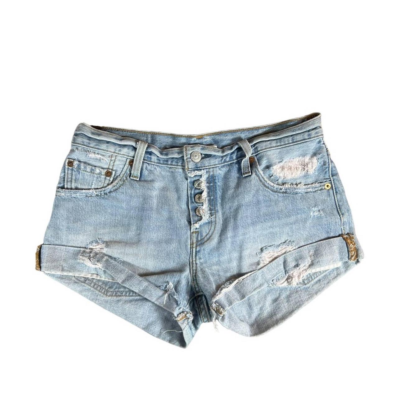 Levi's cuffed shop denim shorts