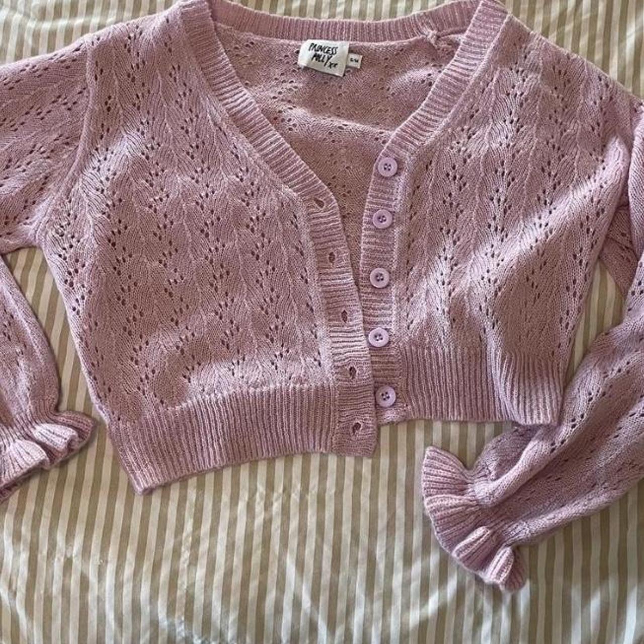 Princess Polly Women's Pink Cardigan Depop