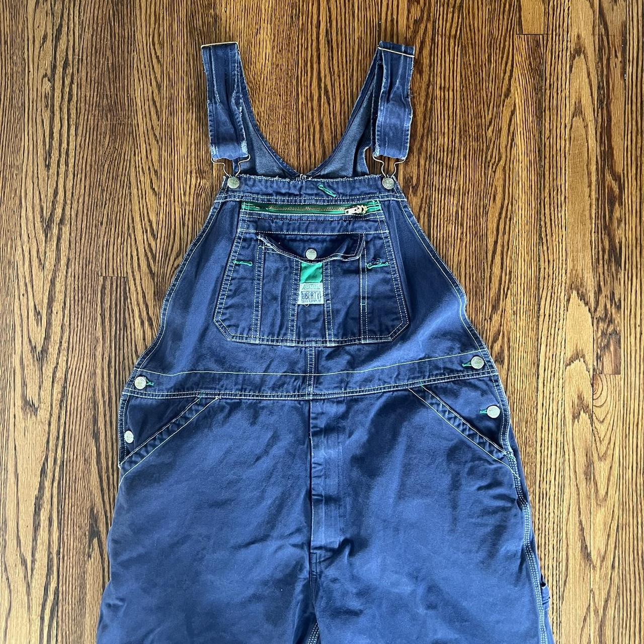 Vintage Liberty Overalls vintage navy overalls.... Depop