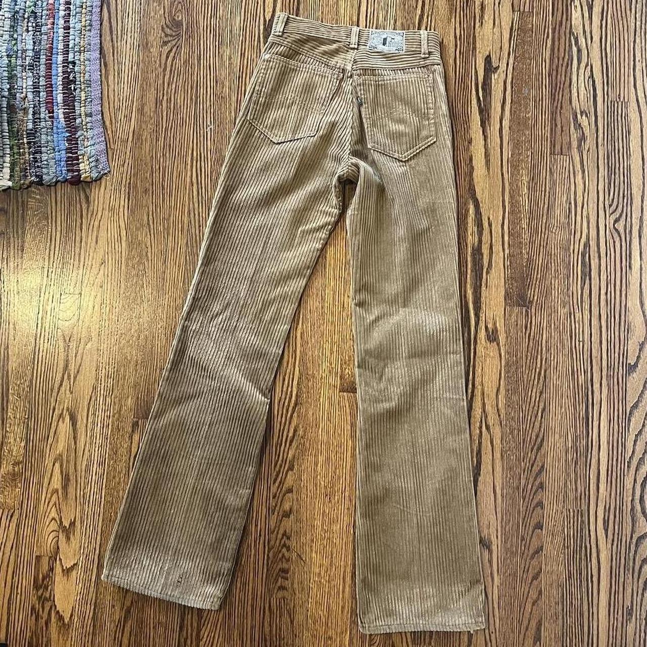 Vintage Women's Flare Jeans - Tan - 26" – Vintage 70s Corduroy Bell Flares Caramel/ tan …