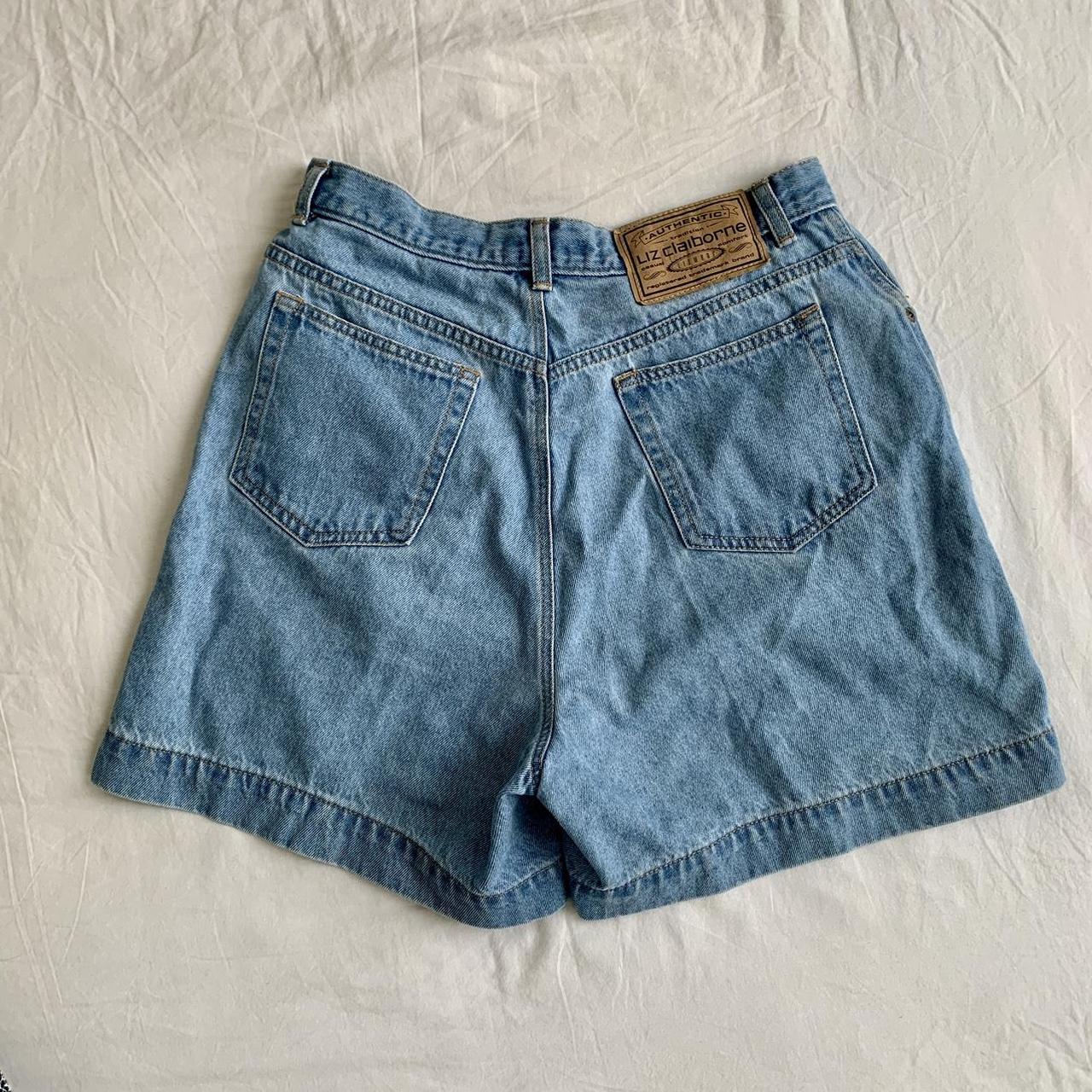 90s Liz Claiborne denim shorts, fits a waist size... - Depop