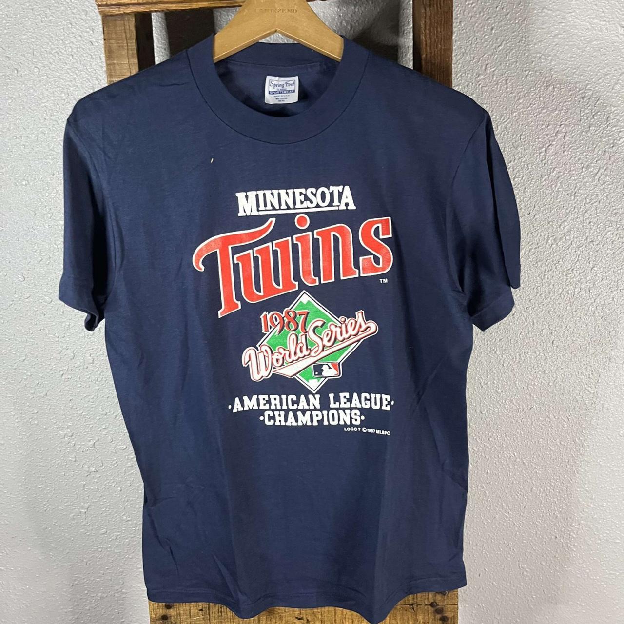 Nike Men's Minnesota Twins Navy Over Shoulder T-Shirt