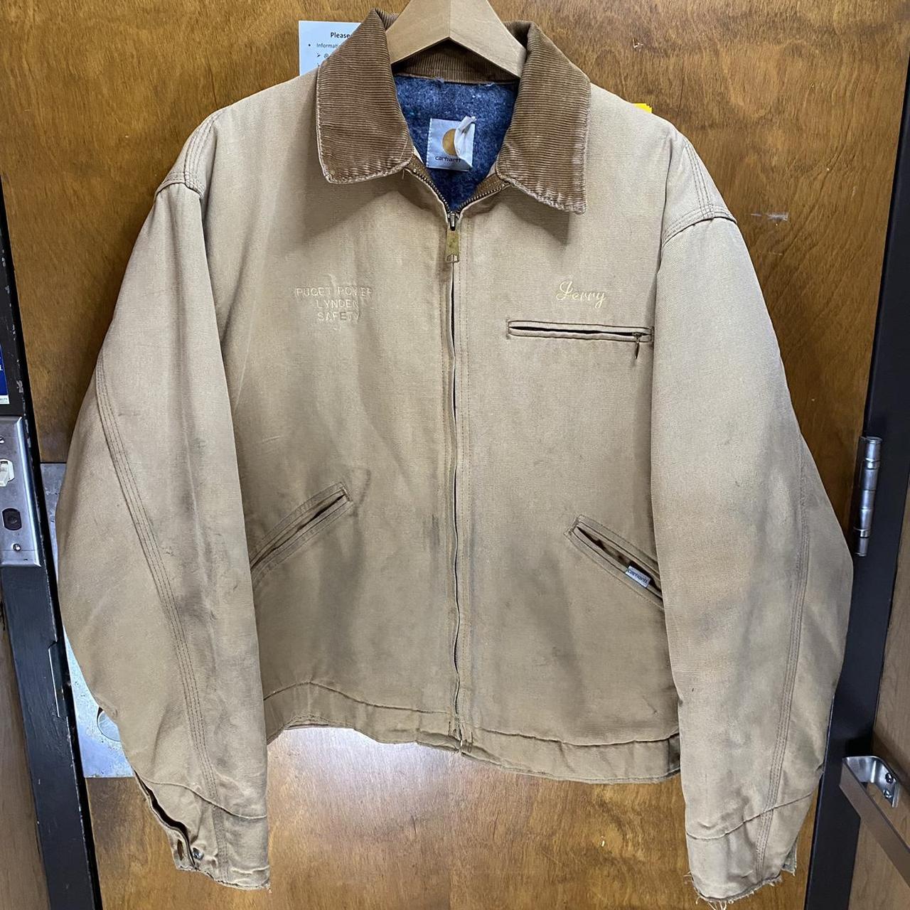 90s Timberland Detroit style jacket Crazy workwear - Depop