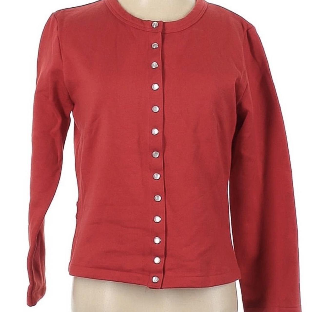 Agnes B snap cardigan. 100 cotton. Marked as size 1... Depop