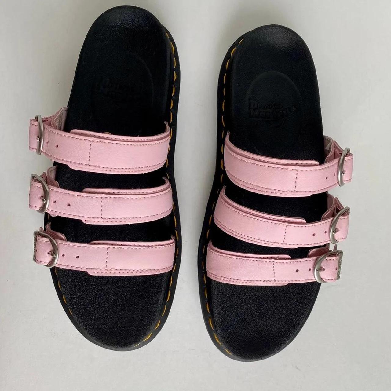 Dr. Martens Women’s Blaire Slides Sandals Chalk Pink... - Depop
