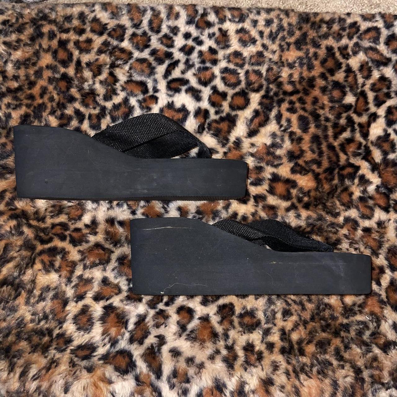Y2K Black Platform Sandal Flip Flops Size 9/10 #y2k... - Depop