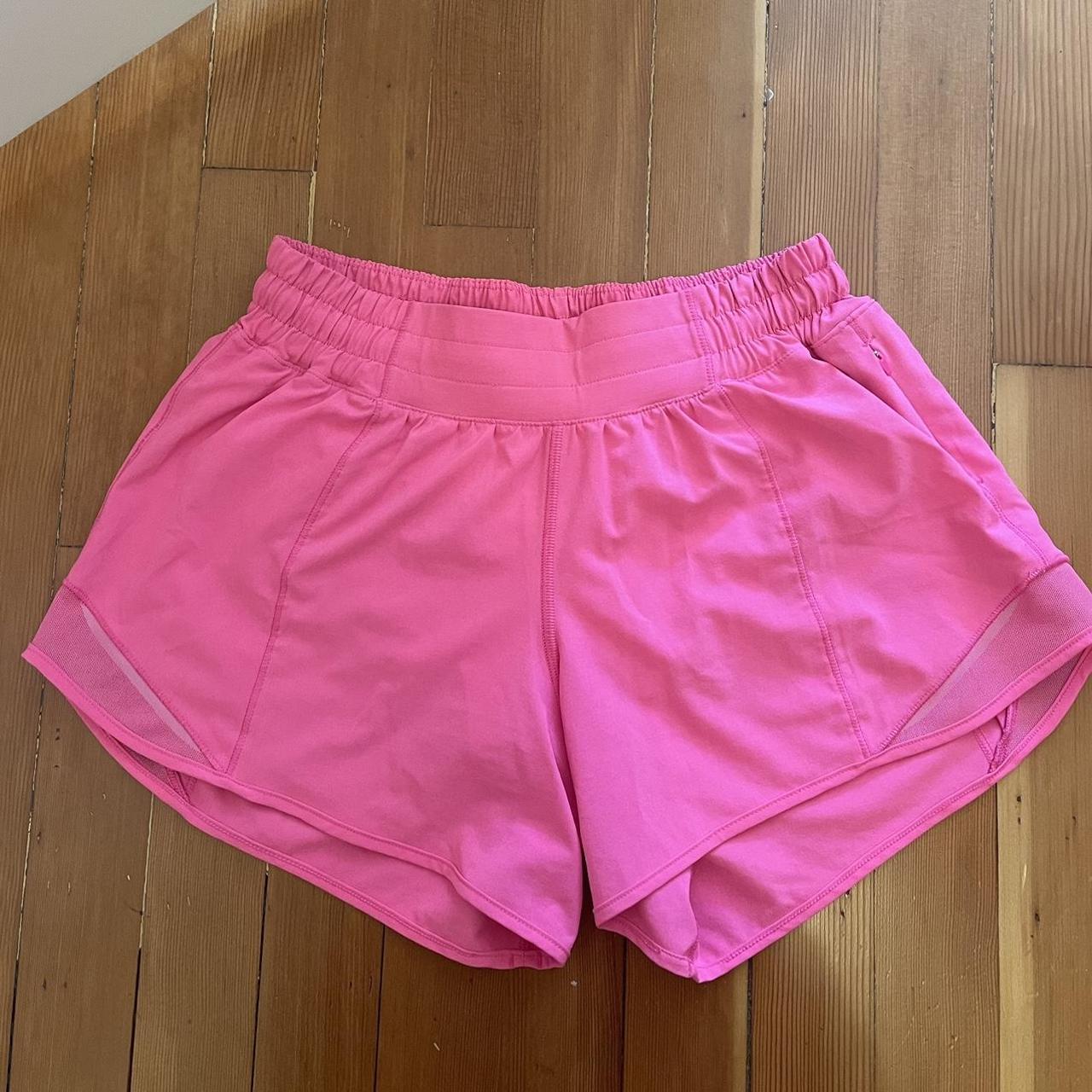 Lululemon pink hotty hot size 4 tall 4 inch inseam!... - Depop