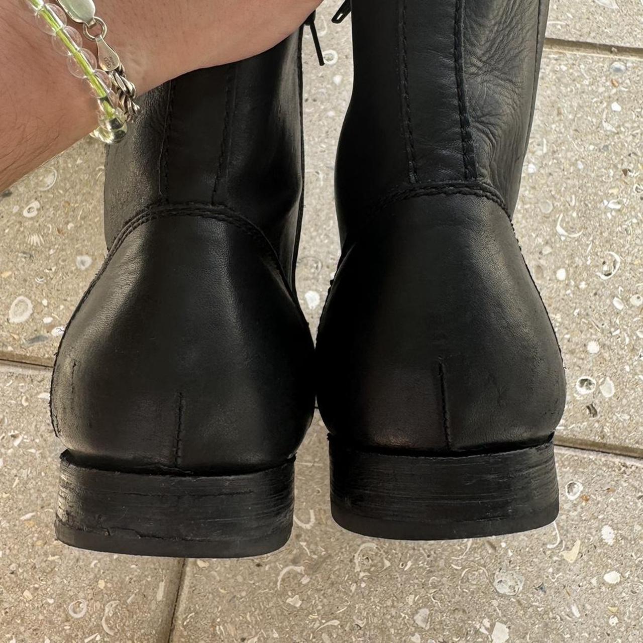 Vintage 80s 90s Biker Side Zip Ankle Boots *... - Depop