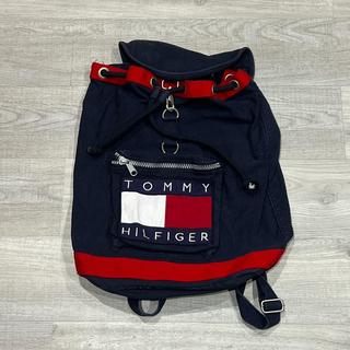 Vintage 1990s Tommy Hilfiger Drawstring Backpack Depop