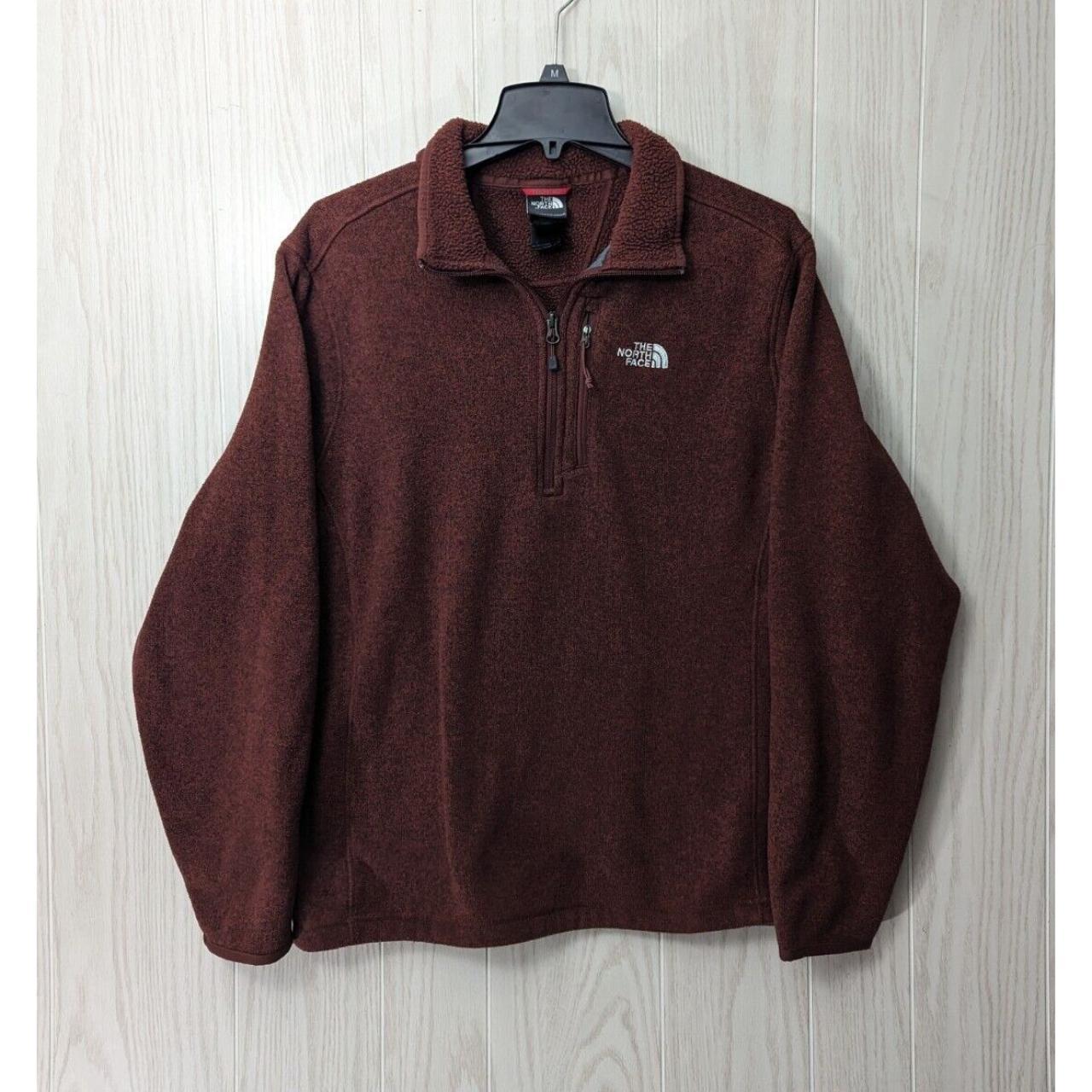 The North Face Mens Maroon Long Sleeve Collared... - Depop