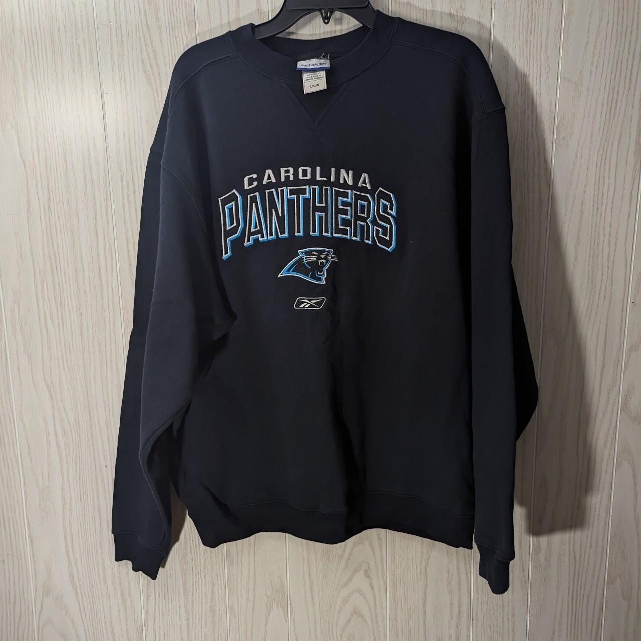 Vintage Carolina Panthers sweatshirt in black. From