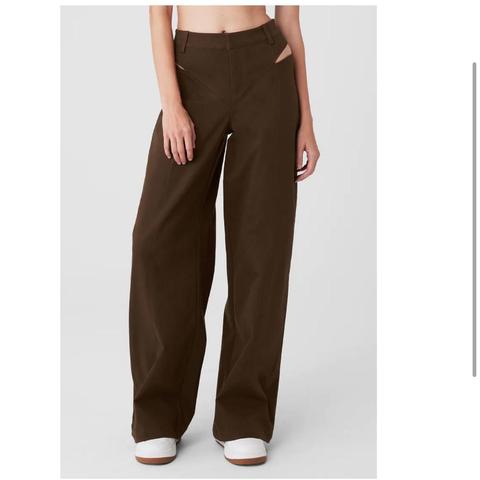 All yoga high-waist risk taker trouser NWT espresso - Depop